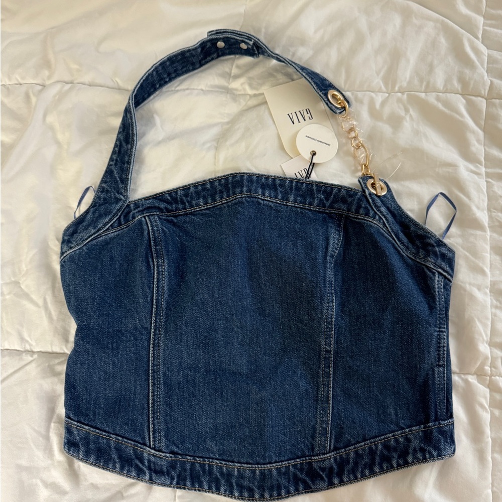 Gap Cult Gaia Denim Bustier